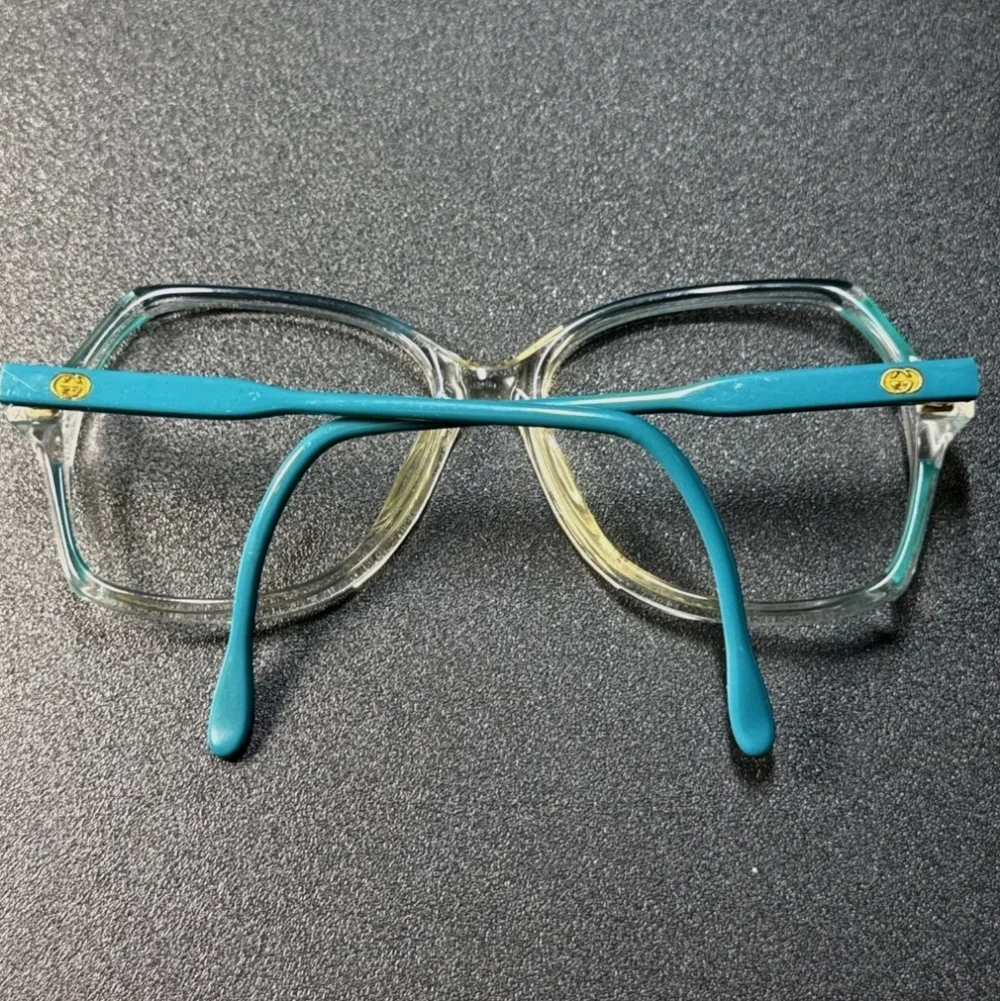 Gucci Italy GG2102 135 65L Clear/Turquoise Eyeglasses